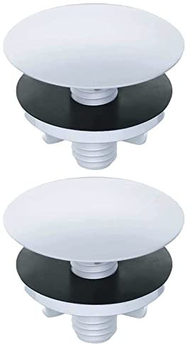 Lot de 2 cache-trous pour évier de cuisine en acier inoxydable 50 mm