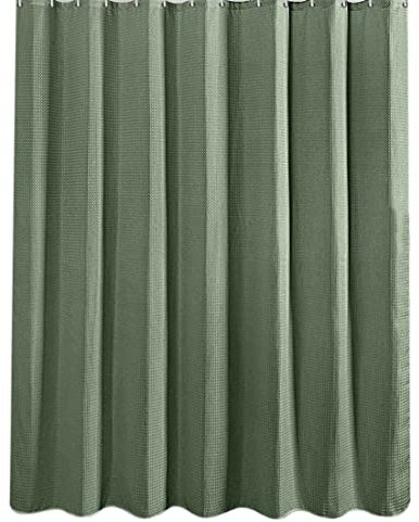 DKSooozs Rideau de douche vert sauge, rideau de douche en tissu imperméable, 12 œillets métalliques, 183 x 183 cm
