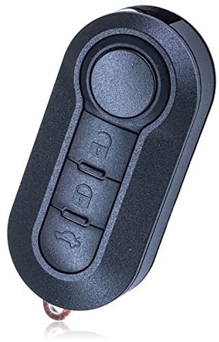 3 pulsanti di ricambio telecomando Flip Key Fob Case Shell Fix compatibile con Fiat Grande Punto, Evo, Panda, Bravo, Stilo, 500 l e Lancia Y, Delta Musa