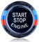 Sports Start Stop Motorstartknopf start stop Abdeckung Zündschalter Druckknopf Cover für BMW E90 E60 E70 3 5 X5 X6 Series (Schwarz)