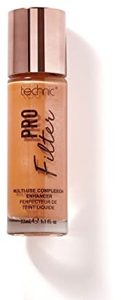 Technic Pro Filter Multi Use Complexion Enhancer - Primer, Illuminator and Highlighter Face Serum for a Flawless Finish - Deep