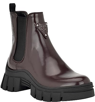 GUESS Damen Hestia Stiefelette, Dunkelrot, 38 EU