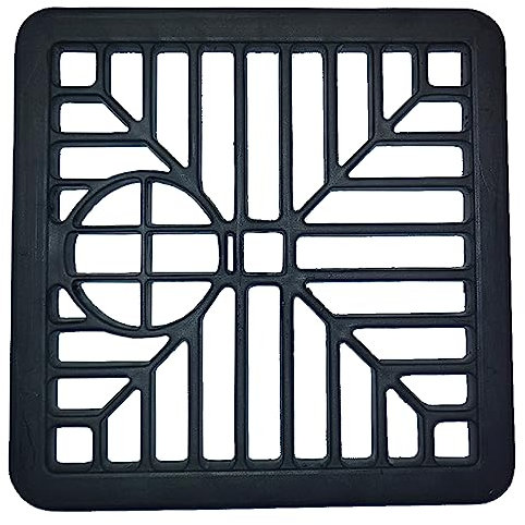 Drain Grille Cover Square Gulley Grid Drain Cover Grate Lid Heavy Duty 150mm x 150mm (6” x 6”) Black