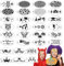 OOTSR 30 Plantilla de Pinturas Cara para Niños Adulto, Plantilla de Pintura Facial Halloween Reutilizable para Fiestas de Maquillaje Carnaval