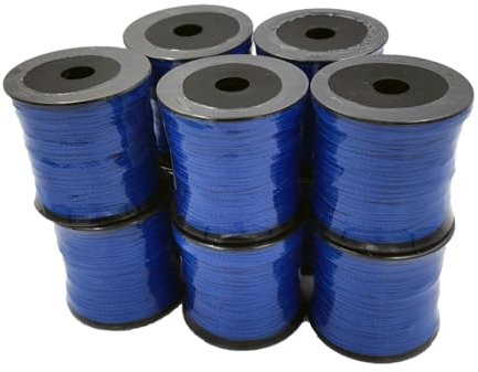 Abio Maurerschnur 10x100m Blau Polyethylen Ø 20 mm Knotenfest Reißfest Belastbar Richtschnur auf Spule Bauschnur Lotschnur Pflasterschnur Blau 10x100m