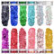 [12 Farben ] - LVZONGXIN Glitzer Gesicht, 60ml Body Glitzer Festival Körperglitzer Glitzerpulver Pailletten Set Für Gesicht Nägel Augen Haare, Masquerade Party Make-Up Glitter, DIY Handwerk