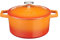 Cooks Professional 20cm Cast Iron Casserole Dish 2.8L with Lid & Handles | Colourful Modern Design Enamelled Cooking Pan Pot | Suitable For All Hobs Inc Induction | Oven & Grill Safe | Orange