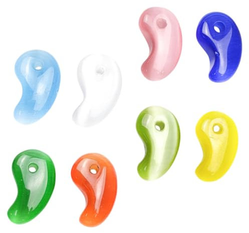 NUOBESTY 8stücke Katzenaugen-steine Für Schmuckherstellung Vielseitige Charms Für Halsketten Und Armbänder Leicht Und Langlebig Bunte Farben Für Individuelle Designs