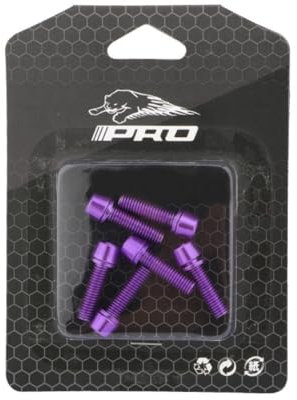 Bike Stem Bolts 6PCS M5x18mm Stem Bolts Screws Stainless Steel Bike Stem Parts with Washer for BMX MTB Road Bikes,Purple
