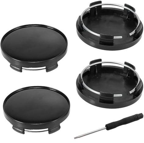 MisFun 4 Pièces Auto Cache Moyeux, Enjoliveurs de Roue ABS, Enjoliveur Centre Roue pour Pneu Voiture, Enjoliveurs pour Jantes, Moyeux et Centres Roues, Accessoire Décoration pour Véhicules