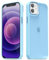 oakxco for iPhone 12 Mini Case Clear Hard Shell, Slim Thin Matte Transparent Plastic Cover & Protective Soft Silicone Rubber TPU Bumper, Girly Cute Phone Case for Women Girls, Light Blue