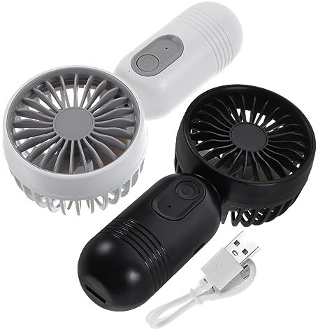 Yardenfun Mini Portable Fan Battery-powered Handheld Cooling Fan for Travel 2pcs