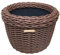 ERSTON GARDEN Runder Rattan-Blumentopf | Weidenkorb Töpfe für Pflanzen | Pflanzgefäße für den Außenbereich | Indoor-Pflanztopf | Kunststoffkorb | Großer Weidenkorb (dunkles Holz, mittel)