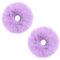 2 Stück Pompom Haargummi Scrunchie Dicke Elastische Haargummis Damen Niedliches Plüsch Fuzzy Haargummis Pferdeschwanz Clip Plüsch Zopfgummis Haarschmuck für Mädchen Cosplay Halloween (Lila)