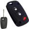 XEBRAD 3 Buttons Flip Silicone Key Cover Fob Case Protection, for Fiat, Panda Idea, Stilo, Punto, Ducato, Bravo 500, Doble, Grande, Minibus car key shell(Black)