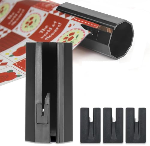 LANGNIDORIS Geschenkpapierschneider, (1Rollen&3Klingen), Geschenkpapier Schneider für Rollen, Wrap Slice für Rollen, Geschenkpapier Cutter für Weihnachtlicher, Halloween, Valentinstag Geschenkpapier
