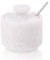 MARBLOUS KRAFTS White Marble Salt Cellar with Lid and Spoon 3 Inch Salt Containers for Countertop, Marble Salt and Pepper Dish with Lid