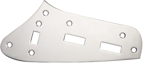 KAISH Obere Steuerplatte im Vintage-Stil, obere Schalterplatte für Vintage-Jaguar-Gitarren, Chrom