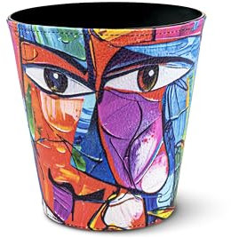 Septe Maison Deluxe – Vaso Decorativo da Interno ed Esterno in Ecopelle Lavabile – Design Moderno e Resistente – Ø18,5xH18 cm – Complemento d’Arredo Elegante per Casa e Giardino(Pablo)