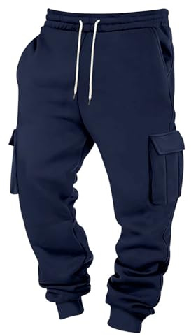 MOKBAY Articoli a Meno di 5 Euro Tuta Eleganti Pantalone Tute da Lavoro Uomo Pantaloni Estivi Baggy da Lavoro Leggeri Abbigliamento Larghi Bianchi Estivi Pantaloni Cargo Uomo Invernali S