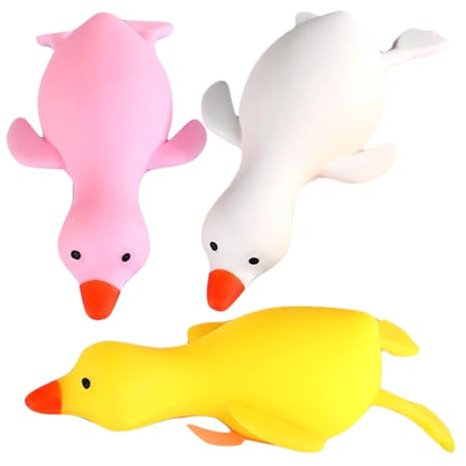 Kisangel 3 Stück Dekompressionsspielzeug Kinder Stressabbau Quetschspielzeug Aus TPR Weiß Gelb Rosa Für Party Und Sensorisches Training