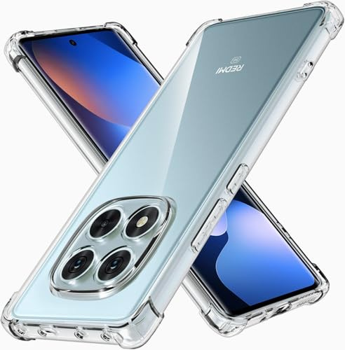 ANLYGOLD Handyhülle für Xiaomi Redmi Note 15 5G Hülle/Redmi Note 15 4G Hülle mit Kameraschutz, Schutzhülle aus weichem TPU-Silikon, Bumper mit verstärkten Ecken, klarer Schutz (transparent)