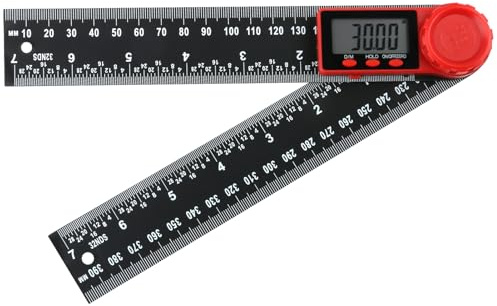 Digital Angle Finder Ruler, 200mm/7 Inch Digital Inclinometer Protractor Angle Measure Tool Angle Ruler with LCD Display for Woodworking Construction Repairing Carpenter DIY (Black)