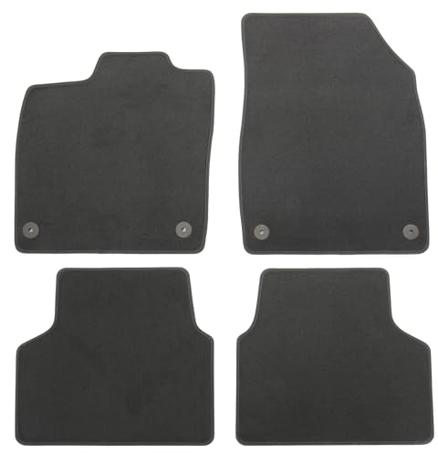 AD Tuning Velours Fußmatten für VW ID.3 (10/2020-) & Cupra Born (11/2021-) | 4-teilig, 100 % passgenau, Schwarz, Druckknopf Befestigung
