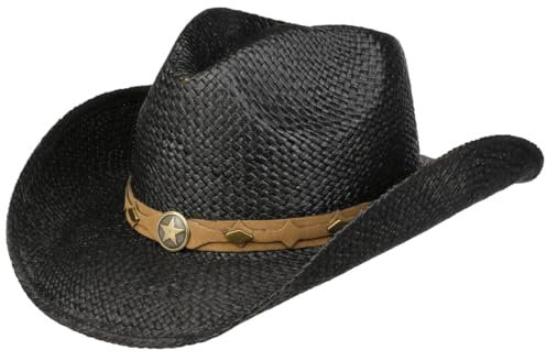 Conner Sombrero de Paja Millersview Sol Rafia (L/XL (58-61 cm) - Negro)