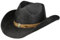 Conner Chapeau en Paille Millersview Chapeau de Soleil Chapeau de Cowboy (L/XL (58-61 cm) - Noir)