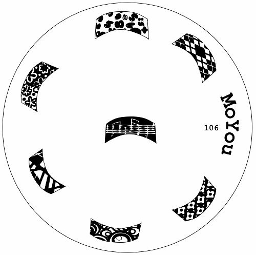 Original MoYou Nail Art Image Stamp Plate Number 106 Manicure Design