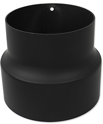 Ofenrohr Erweiterung 150 - 200 mm Schwarz Rohr Rauchrohr Kaminrohr