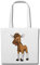 Reifen-Markt Tasche Umhängetasche LUSTIGER KLEINER ESEL - TIERPARK - ZOO - ZOOBESUCH - ESELKUTSCHE Einkaufstasche Schulbeutel Turnbeutel in Weiß
