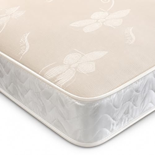 Starlight Beds Aura White Small Double Mattress, 4ft6 x 6ft3 | Coil Spring, Memory Foam Layer, Durable Sleep Surface, Soft Comfort, Rolled & Boxed, UK Manufacturer. 135x190x18cm