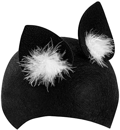 WIDMANN Katzenkappe, Filz, Schwarz/Weiß