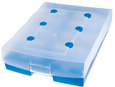 HAN Archivbox CROCO DUO, einfach Vokabeln lernen mit 5-Fächer-Lernsystem, DIN A8 Karteikasten für 2200 Karten, inkl. 8 Stützplatten, A-Z Register, Karteibox, Archivbox, 9987-643, transluzent/blau