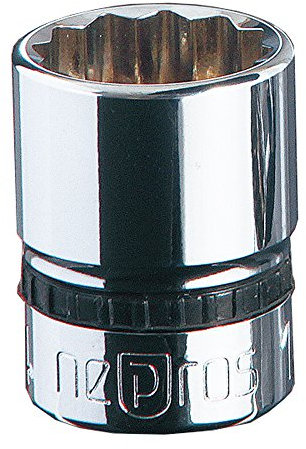 Nepros Llave de vaso de 24 mm 3/8 pulgadas cuadradas, 12 puntos.