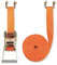 Braun Sangle d'arrimage 2 pièces à cliquet et crochets bord de rive 4000 daN Orange 8 m x 50 mm