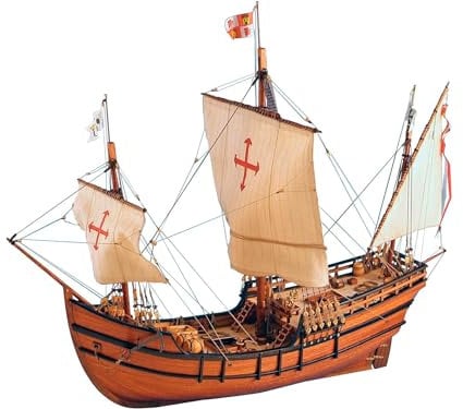 Artesanía Latina – Holzmodellschiff - Spanische Karavelle, La Pinta, Entdeckung Amerikas – Modell 22412, Maßstab 1:65 – Modelle zu Bauen – Mittleres Niveau