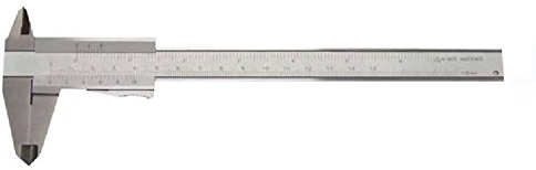 STEINLE 1108 Taschen Messschieber 150 mm mit Momentklemmung, Ablesung: 0,05 mm DIN862 - inkl. Gewindetabelle