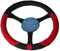 Wheels N Bits Leder-Optik Softgriff Lenkradbezug Rot ka1325 Kompatibel mit Ford Fiesta Focus