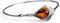 HENRYKA Bracelet Fleur de lys Calla en Argent et Ambre Cognac avec Boîte Cadeau, 7 inches, Argent Argent Ambre, Ambre