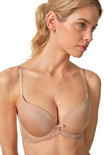 Gossard Women's Superboost Lace T Shirt Bra, Beige (Nude), 34G