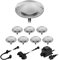 ledscom.de LED Boden-Aufbau-Leuchte Bunda, 2-flammig, für außen, befahrbar, kalt-weiß, 8er Set