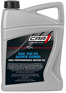 CAR1 Motoröl 5W-30 Super Combi Leichtlauf High Performance Motor Motoren Öl Benzin Diesel Ottomotor Benzinmotor Dieselmotor Engine Oil 5L