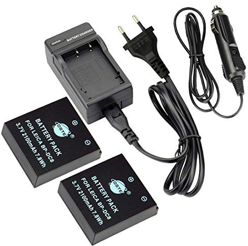 DSTE(2-Pack) BP-DC8 Ersatz Batterie und DC29E Reise Ladegerät Compatible für Leica X-Vario MINI-M X-typ113 X1 X2 Digital Kamera als BP-DC08