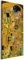 Wallario XXL Leinwandbild Der Kuss von Klimt - Wandbild 60 x 150 cm Brillante lichtechte Farben, hochauflösend, verzugsfrei, Kunstdruck