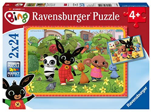 Ravensburger - Puzzle Bing, Gift Idea for Children 4+ Years, Educational and Stimulating Game, 2 Puzzle of 24 Pieces, 26 x 18 cm