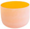 ENERGYSOUND 432 Hz D Chakra Sacro Color Naranja Cristal Cuarzo Esmerilado Cuenco Cantante 25 cm