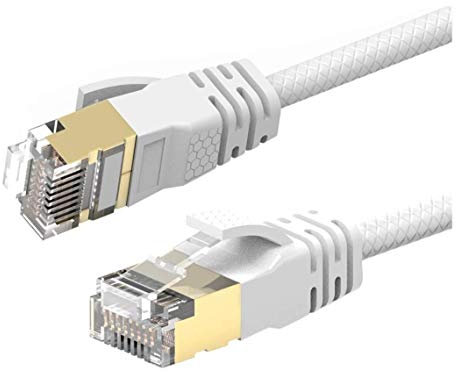 Reulin 1M Cat 7A - Ultra Sottile - Gigabit Cavo di Rete Ethernet Velocità fino a 40G-1000 MHz Compatibile con Cat5 Cat5e Cat6 Cat6a Cat7 Cat7A+ Switch Modem Router Per Reti ad Alta Velocità